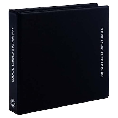 Jj Keller Forms Binder, Hard Surface, Black 11730