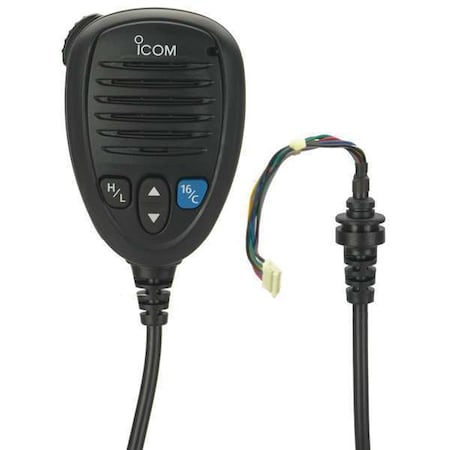 Icom Speaker Microphone, 2-1/4" H, 3-3/4" W HM205B