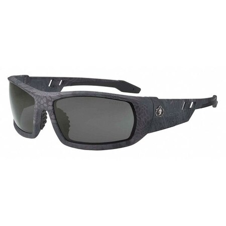 Ergodyne Safety Glasses, Odin, Smoke Scratch-Resistant Lens, Polycarbonate, Kryptek Typhon Camo ODIN