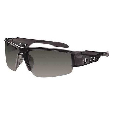 Ergodyne DAGR-AF, Safety Glasses, Anti-Fog, Smoke Lens, Matte Black Frame, Half-Frame DAGR-AF