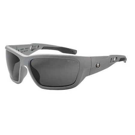 Ergodyne BALDR, Safety Glasses, Anti-Fog, Smoke Lens, Gray Frame, Full-Frame BALDR-AF