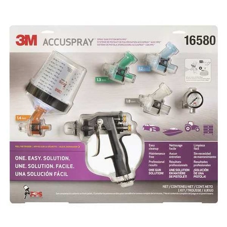 3M Accuspray Spray Gun Kit, Cup Capacity 20.3 oz. 16580