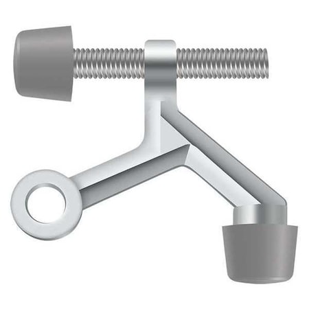Deltana Door Stop, Zinc, Silver, 1-7/8"H x 3/4"W ZHP70U26