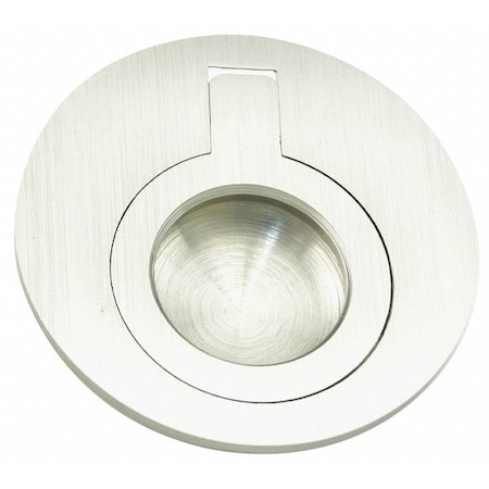 Omnia Rec. Pull Handle, Brass, Satin Nickel, Unthr. Holes 9580/50.15