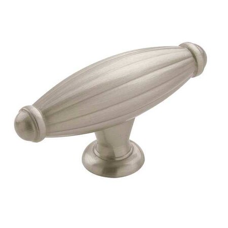 Amerock Cabinet Knob, Zinc, Satin Nickel, Proj. 1-5/16", D.2-5/8" BP55220G10