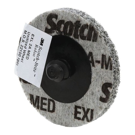 Scotch-Brite Unitized Wheel, 2 in Dia, 2 in W, 1/4 in Arbor Hole 7000045977