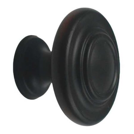 Rusticware Cabinet Knob, Zinc, Coated Black, Proj. 1" 921BLK