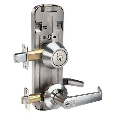 Yale Lockset, Satin Chrome, Passage Function YH852 x SFIC x SQ CR x US26D