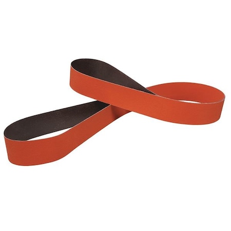 3M Sanding Belt, 1 in W, 18 in L, Coated, Ceramic, P120 Grit, Not Applicable, 777F, Orange 60440260754