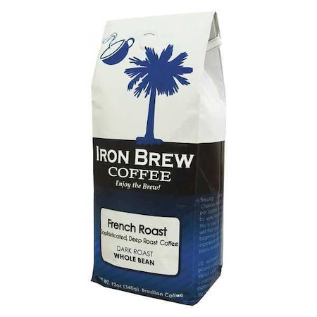Iron Brew Coffee, 0.12 oz. Net Weight, Whole Bean B-12FRWB