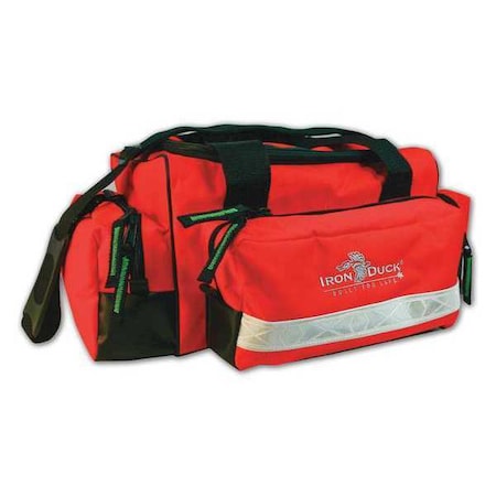 Iron Duck Trauma Bag, Nylon, 19 in L, 14 1/2 in W, Orange 32499AT-OR