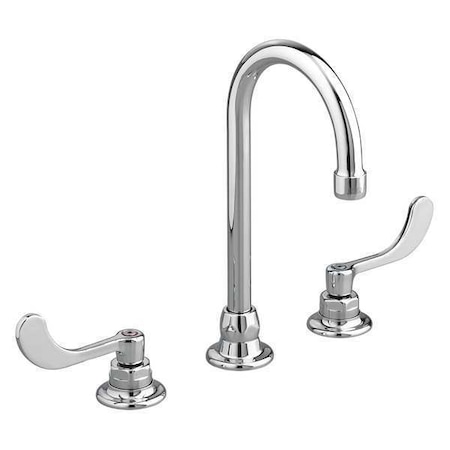 AMERICAN STANDARD Dual Handle 6" to 12" Mount, 3 Hole Gooseneck Kitchen/Bathroom Faucet, Polished chrome 6540270.002