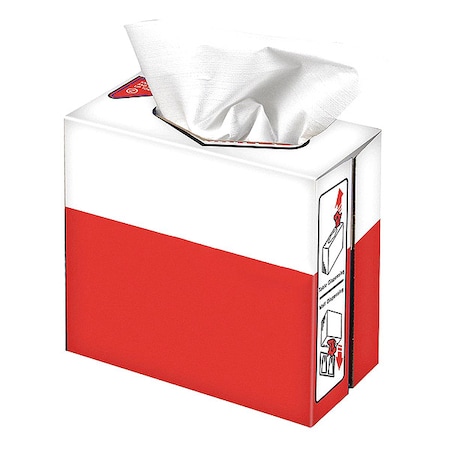 Tough Guy Dry Wipe, Dispenser Box, Hydro-entangled (HEF), 9 in x 16 3/4 in, White, 126 Sheets 52WY22