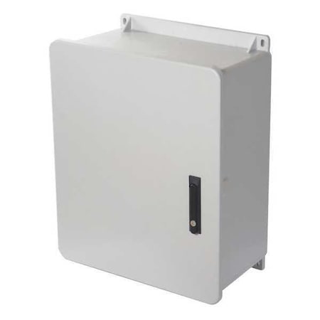 Wiegmann Keyed Latch Electrical Enclosures, 19.88 in H, 11.33 in D, 20 in W, 1, 12, 3R, 4X, 6P, Fiberglass HW-J2020103PT