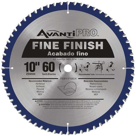 Avanti 10", 60-Teeth Circular Saw Blade P1060X