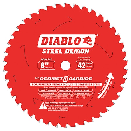 Diablo 8", 42-Teeth Circular Saw Blade D0842CF