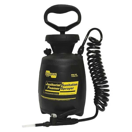 Chapin 1 gal Handheld Industrial Sprayer, Poly, 40 in L Hose, 12 in L Wand, Foaming Nozzle Spray Pattern 2658E