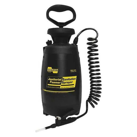 Chapin 2 gal Handheld Industrial Sprayer, Poly, 40 in L Hose, 12 in L Wand, Foaming Nozzle Spray Pattern 2659E