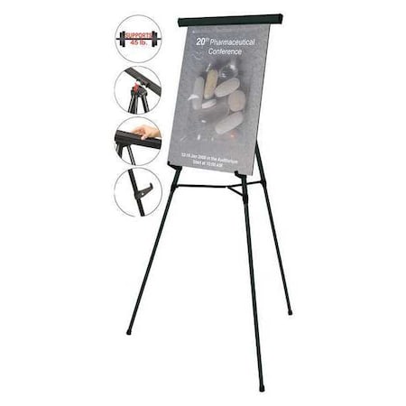 MASTERVISION Display Easel, 65" H, 33" W FLX09101MV