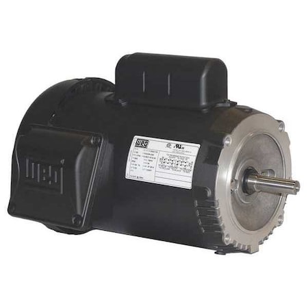 Weg Capacitor-Start General Purpose Motor, 1 hp HP, 115/208-230V AC Voltage, 56C Frame 00118ES1B56CFL-S