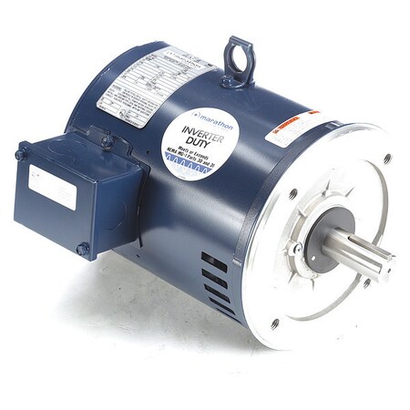 Marathon 3-Phase General Purpose Motor, 3 HP, 182TC Frame, 230/460 Voltage, 1760 Nameplate RPM 182TTDW16065
