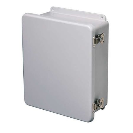 WIEGMANN Fiberglass Enclosure, 9.74 in H, 8 in W, 6.25 in D, 12, 4X, 6P, Hinged HW-J100806CHTLWW