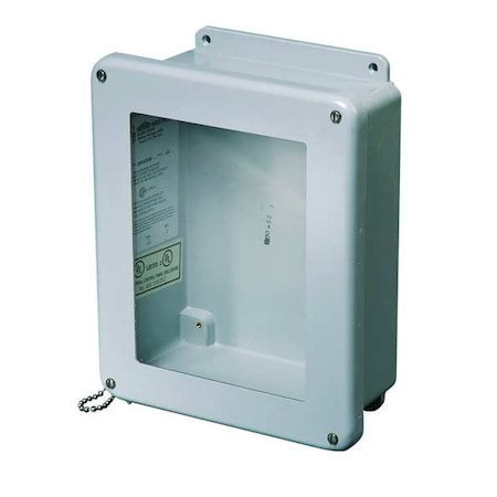 Wiegmann Captive Screws Electrical Enclosures, 9.73 in H, 3.98 in D, 8 in W, 1, 12, 3R, 4X, 6P, Fiberglass HW-J100804SCW