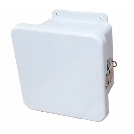 Wiegmann Padlockable Hasp Electrical Enclosures, 5.72 in H, 4.45 in D, 6 in W, 1, 12, 3R, 4X, 6P, Fiberglass HW-J60604CHQR