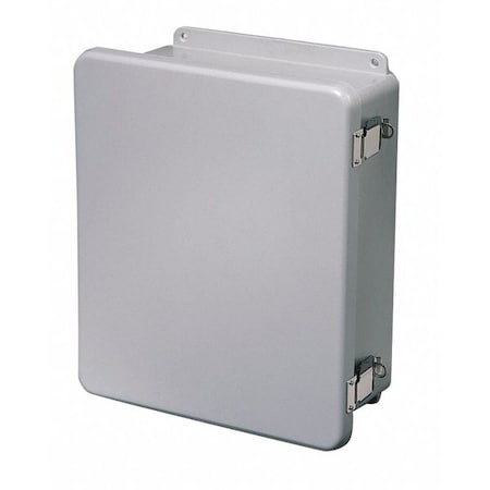 Wiegmann Padlockable Hasp Electrical Enclosures, 13-1/2 in H, 5.94 in D, 12 in W, 1, Fiberglass HW-J141206FCHQR