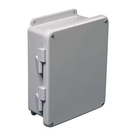Wiegmann Captive Screws Electrical Enclosures, 12 in H, 5 in D, 10 in W, 12, 4X, 6P, Fiberglass HW-J121005FCHSC