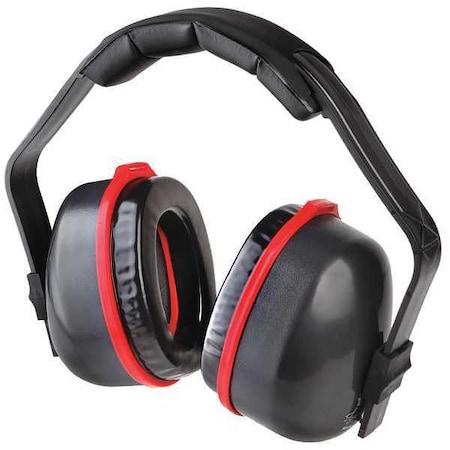 Tasco Sound Star Multi-Position Ear Muffs, 28 dB, 29 dB NRR, Passive, Electrically Insulated, Gray/Red 100-22900