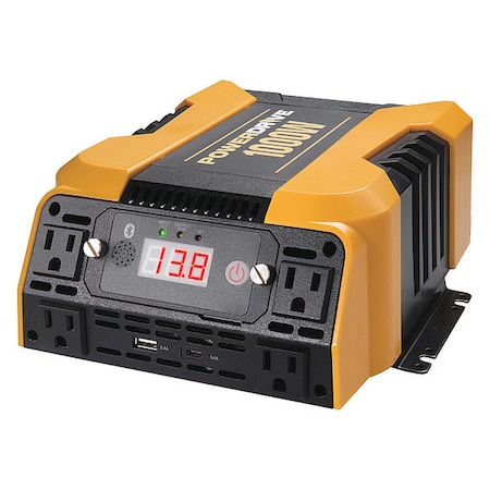 Powerdrive Power Inverter, Modified Sine Wave, 2,000 W Peak, 1,000 W Continuous, 4 Outlets PD1000