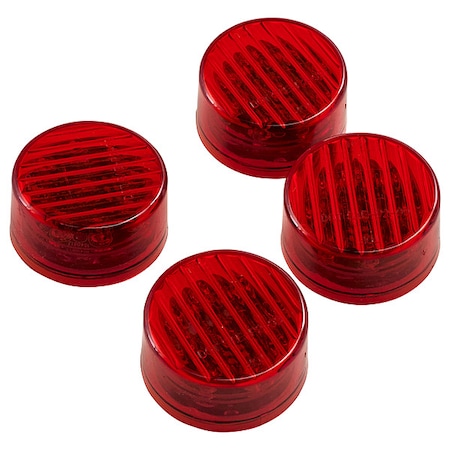 Roadpro Warning Light, LED, Red, 1-1/4" L RP-1277R4P
