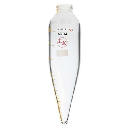 L-K Industries Centrifuge Tube, 100mL Cap., 6" L, PK6 S12DTHD