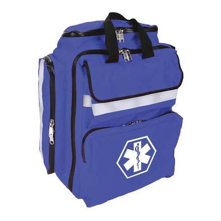 R&B Fabrications Trauma Backpack, Cordura Nylon, 7 in L, 15 in W, Blue RB-375NV