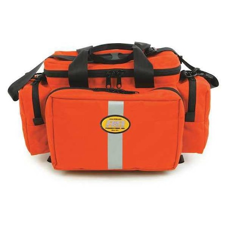 R&B Fabrications Trauma Bag, Cordura Nylon, 18 in L, 14 in W, Orange RB-A500X-OR-B