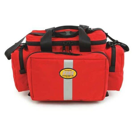 R&B Fabrications Trauma Bag, Cordura Nylon, 18 in L, 14 in W, Red RB-A500X-RD-B