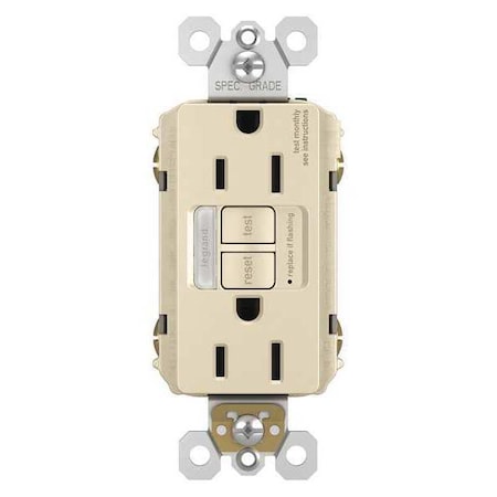 Legrand Nightlight GFCI Combo, Dplx Switch, 125VAC 1597NTLTRLACCD4