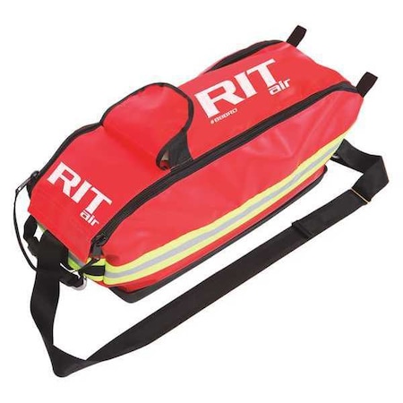 R&B Fabrications Rapid Intervention Bag, Vinyl, 23 in L, 9 in W, Red RB-888-RD