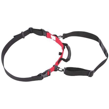 R&B Fabrications Turnout Gear Strap, Red/Black, 50" L RB-MS-TOGS