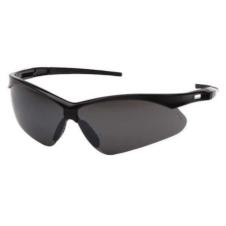 Condor Agitator, Safety Glasses, Anti-Scratch, Smoke Mirror Lens, Black Frame, Half-Frame 52YP40