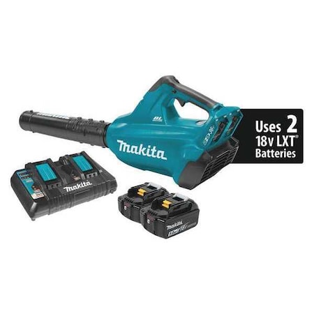 Makita LXT(R) 36 V Battery Powered Leaf Blower Kit, 473 cfm, 120 mph, Battery Included, 61 dB(A) XBU02PT