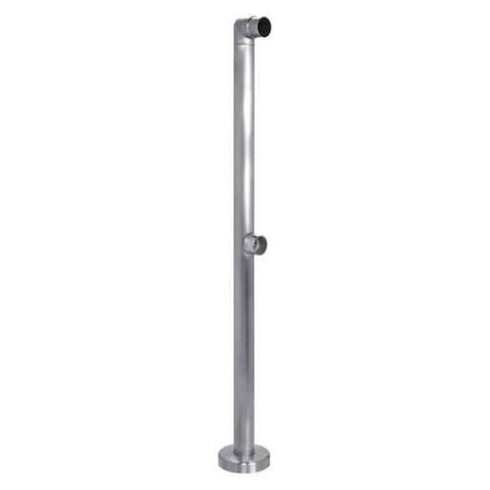 Lavi Industries Double Line Guardrail Post End, SS, 42" H 49-D132/4