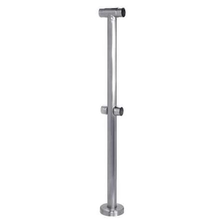 Lavi Industries Double Line Guardrail Post Center, SS 49-D134/4