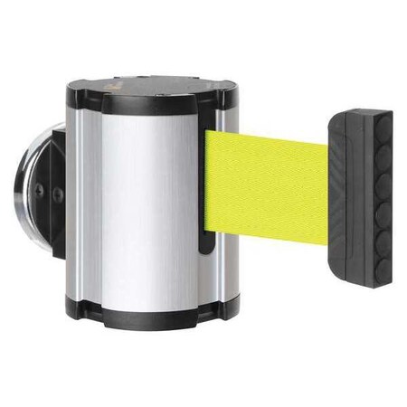 Lavi Industries Retractable Belt Barrier, Silver, 15 ft Length, No Legend, Satin Aluminum 50-41300MG/SA/FY