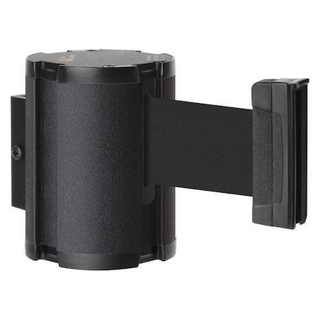 Lavi Industries Retractable Belt Barrier, Black, 15 ft Length, Wrinkle 50-41300WB/BK