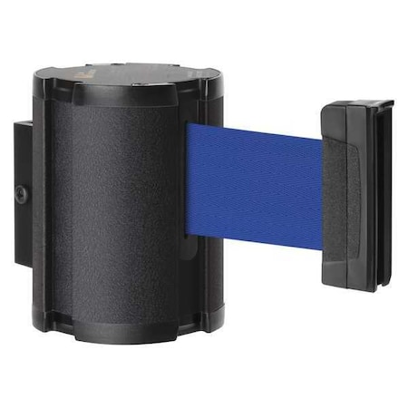 Retractable Belt Barrier, Black, 15 ft Length, Wrinkle
