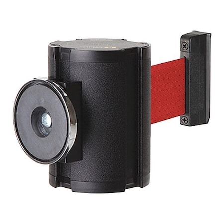 Lavi Industries Retractable Belt Barrier, Black, 15 ft Length, No Legend, Textured 50-41300MG/WB/RD