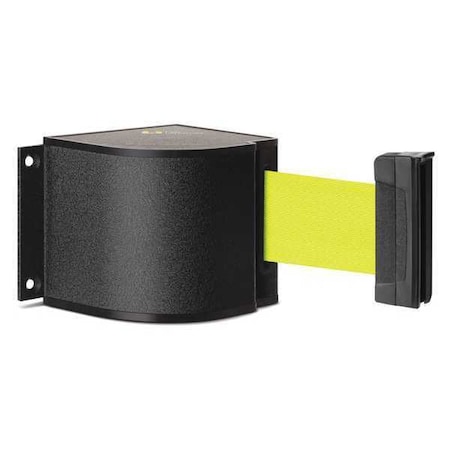 Lavi Industries Retractable Belt Barrier, Black, 24 ft Length, Wrinkle 50-3015WB/24/FY