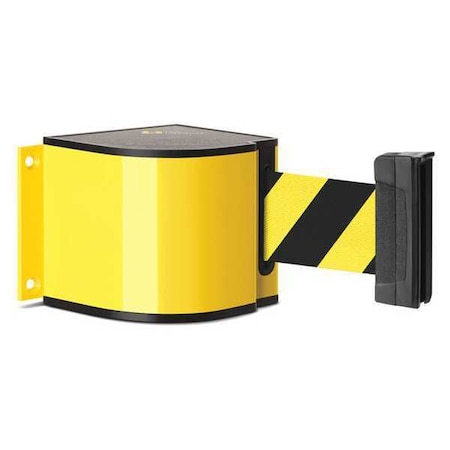 Lavi Industries Retractable Belt Barrier, Yellow, 24 ft Length, Powder Coated 50-3015YL/24/SF